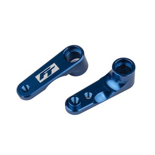 Team Associated RC10B6.4 FT Steering Bellcranks, blue aluminum