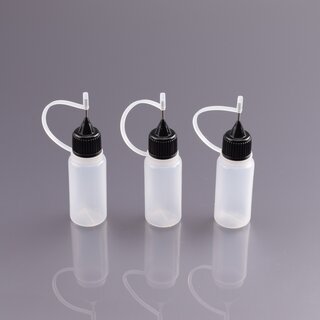 RUDDOG Steel Tip CA Glue Bottles (3pcs | 10ml | Empty)