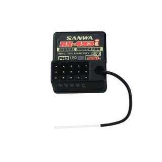 Sanwa SAN107A41376A RX-493i  SUR-SSL EMPFNGER HD-VERSION WATER PROOF SURFACE CH4 2.4GHZ FH5 ULTRARESPONSEMODE