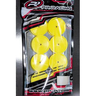 PR Racing 68400376 2WD und 4WD Felgen Hinten Gelb 55x38mm (8 Stk)