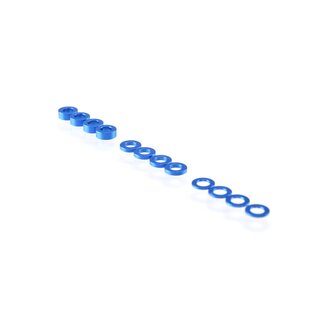 RUDDOG 3mm Washer Set Dark Blue (0.5mm/1.0mm/2.0mm)