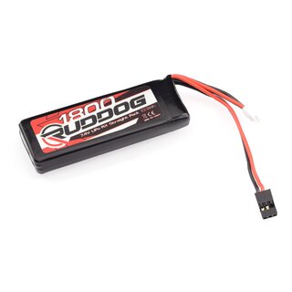 RUDDOG 1800mAh 7.4V LiPo RX Straight Pack (89x29x12mm |...