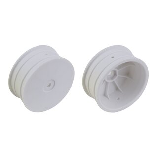 Team Associated 4WD Front Wheels, 2.2, 12mm hex, +1.5mm, white
