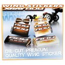 Heckflgelaufkleber XB808 - Weiss, vorgeschnitten
