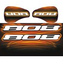 Heckfl�gelaufkleber XB808 - schwarz, vorgeschnitte