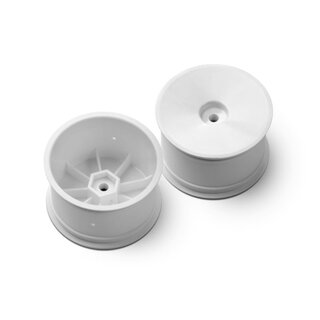 2WD/4WD REAR WHEEL AERODISK 12mm HEX IFMAR WHITE 2