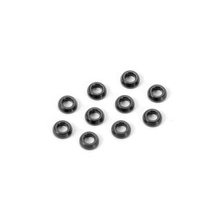 Alu Unterlegscheiben konisch 3x6x2mm - schwarz (10