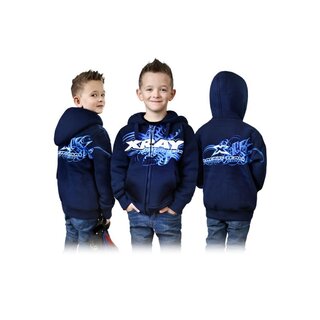 Junior  Kaputzensweater mit Reisverschluss - Blau (XXL)