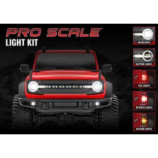 PRO SCALE LED LICHT-SET KOMPLETT TRAXXAS TRX-4M BRONCO