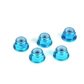 4mm Alu Stoppbundmutter blau 10 Stk.