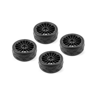 1/10 PRE-CUT SLICK BELTED TIRES RIGHT & LEFT (2+2)