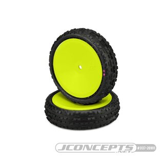 Swaggers Reifen vorne pink auf Felgen medium/gelb (2) JConcepts 1/10 Buggy 2WD
