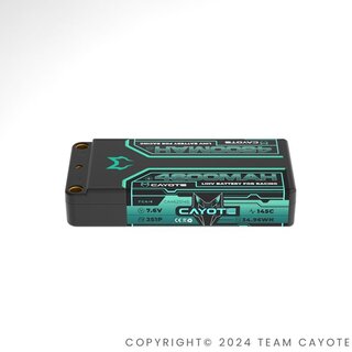 Cayote Racing LiPo Batterie, 145C, 5000mAh, 7.6V, 38Wh (95.8x46.5x19.8mm / 186g)