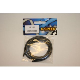 HSpeed HSPC101 flexibles Silikonkabel 14AWG 1m schwarz