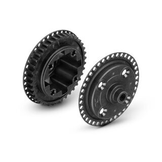 X4 COMPOSITE GEAR DIFF. CASE 38T PULLEY & COVER FOR UNI BULK