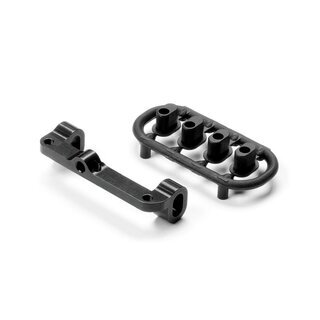 Alu Querlenker Halter oben rechts, schwarz Set