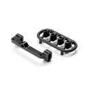 Alu Querlenker Halter oben rechts, schwarz Set