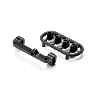 Alu Querlenker Halter oben links, schwarz SWISS 7075 T6 Set