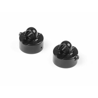 SLVR XB8/GT ALU SHOCK CAP NUT VENT HOLE BLACK COATED (2) V2