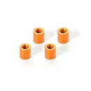 Alu Pfosten M3x6x6.4mm - ORANGE (4)