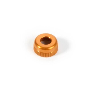 Verschlussmutter f�r D�mpfer mit Bohrung, Aluminium Orange