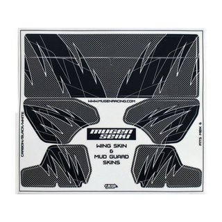 Mugen E1022-10 Schlammschutz/Heckflgel Dekor (carbon/schwarz)