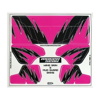 Mugen E1022-15 Schlammschutz/Heckflgel Dekor (pink/schwarz)