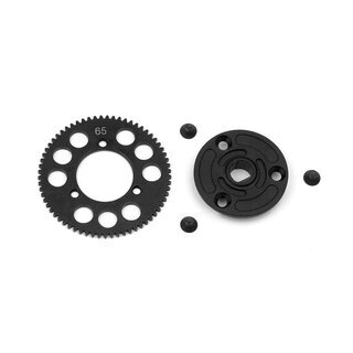 Stahl Zahnrad 65Z / 48 + Kunststoff Zahnrad-Adapter