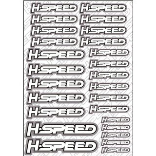H-SPEED Aufkleber Bogen GRAU