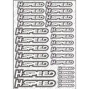 H-SPEED Aufkleber Bogen GRAU
