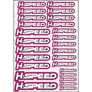 H-SPEED Aufkleber Bogen PINK