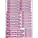 H-SPEED Aufkleber Bogen PINK