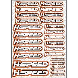 H-SPEED Aufkleber Bogen ORANGE