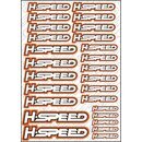 H-SPEED Aufkleber Bogen ORANGE