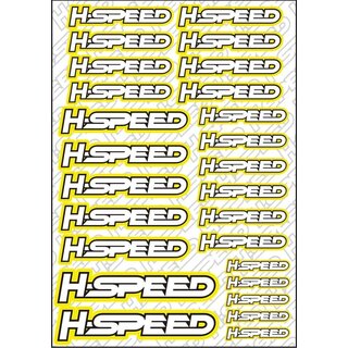 H-SPEED Aufkleber Bogen GELB