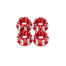 Alu M4 Radmutter gezahnt rot