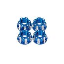 Alu M4 Radmutter gezahnt blau