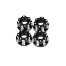 Alu M4 Radmutter gezahnt schwarz