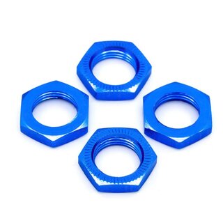 Alu 17mm Radmutter gezahnt blau