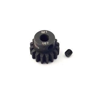 Stahlritzel 16 Z�hne, Modul 1, Bohrung 5mm Welle