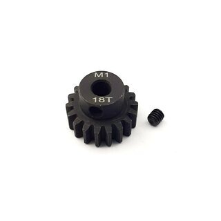 Stahlritzel 18 Z�hne, Modul 1, Bohrung 5mm Welle