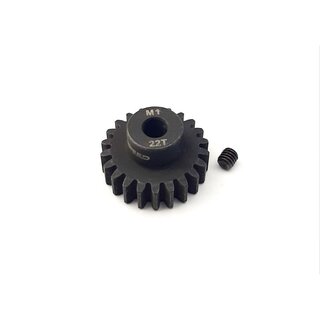 Stahlritzel 22 Z�hne, Modul 1, Bohrung 5mm Welle