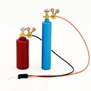 NOS / O2 Flaschen Metall blau/rot