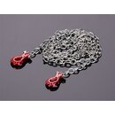 Anhngerhaken Metall rot mit Kette