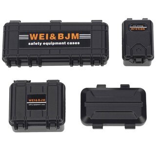 Werkzeug- und Transportkisten Set schwarz (4teilig)