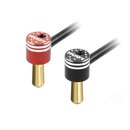 ALU BULLET PLUG BLACK & RED WITH 5MM GOLDEN BULLETS - SET