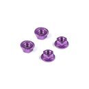 ALU NUT M4 WITH SERRATED FLANGE - VIOLET (4)