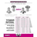HUDY TITANIUM FLAT HEAD SCREW M3x12 (10)