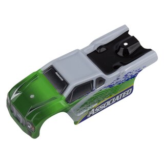 Team Associated TR28 BODY, WHITE/GREEN