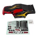 Team Associated RIVAL MT10 Body V2, red/yellow